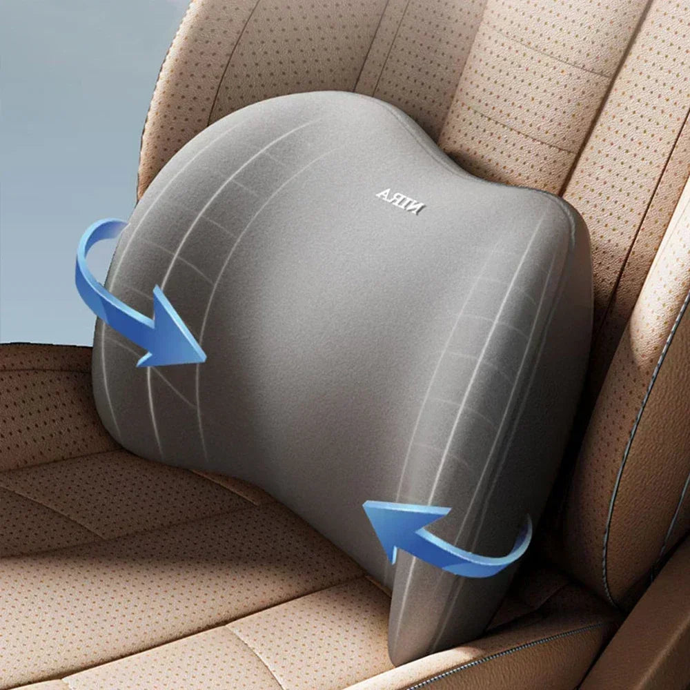 Ergonomic Memory Foam Car Seat & Lumbar Cushion Set