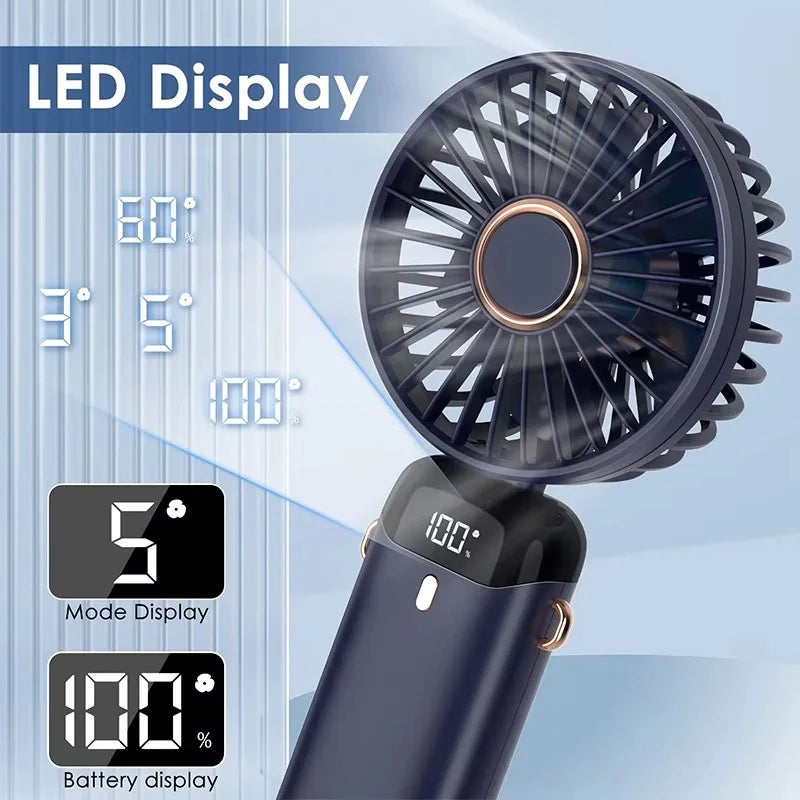 Portable Mini Fan With 5 Speeds