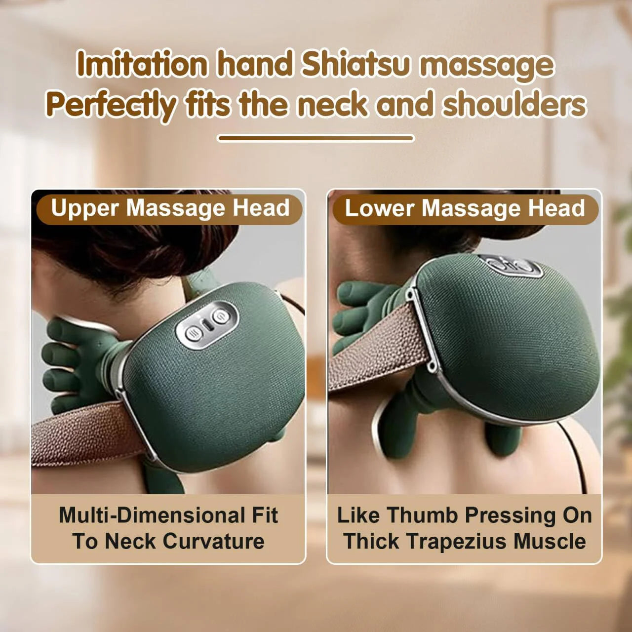 4D Wireless Neck & Shoulder Massager — Deep Tissue Relief, Anywhere