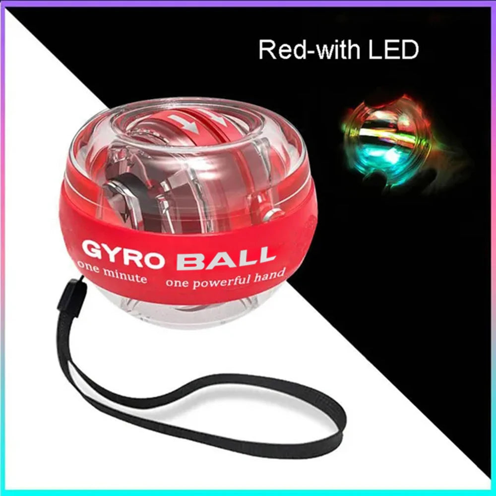 LED Gyro Wrist Power Ball — Auto-Start Arm & Grip Strength Trainer