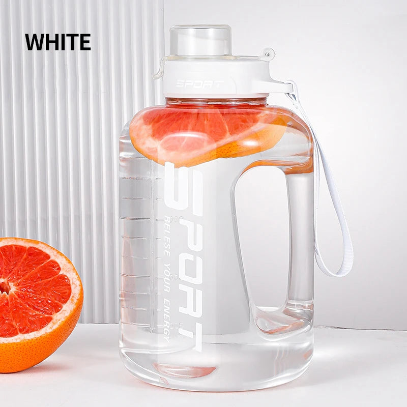 Large Capacity Sports Water Bottle with Straw — BPA-Free, 1.2L to 2.5L