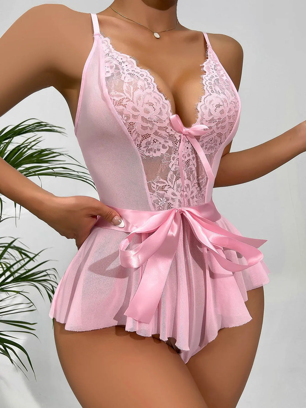 Lingerie Sexy Hot Woman Lace Babydoll Chemise Dress Erotic Underwear Set Lenceria Sexi Porno Costumes Sleepwear Exotic Apparel