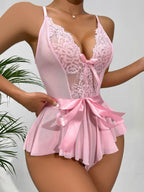 Lingerie Sexy Hot Woman Lace Babydoll Chemise Dress Erotic Underwear Set Lenceria Sexi Porno Costumes Sleepwear Exotic Apparel