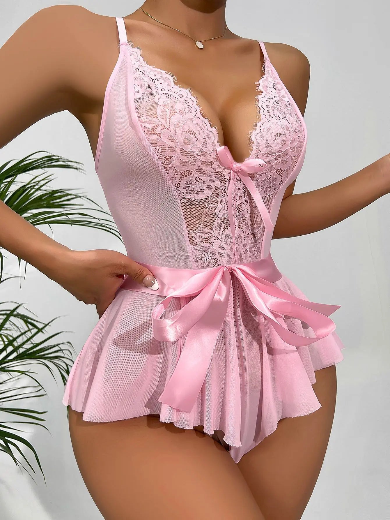 Lingerie Sexy Hot Woman Lace Babydoll Chemise Dress Erotic Underwear Set Lenceria Sexi Porno Costumes Sleepwear Exotic Apparel