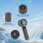 Mini Bladeless Handheld Fan | 120 Wind Speeds | USB Rechargeable Eyelash Fan