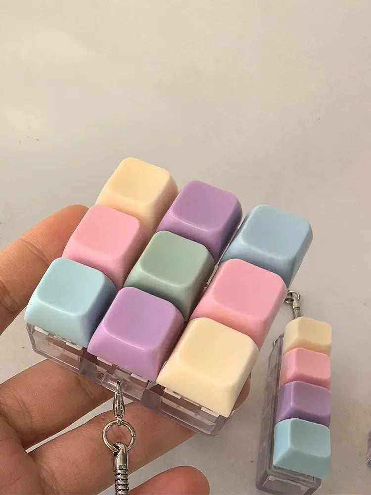 Mini Mechanical Keyboard Fidget Toy | Stress Relief Keychain | 1, 4, 5 & 9 Key Styles