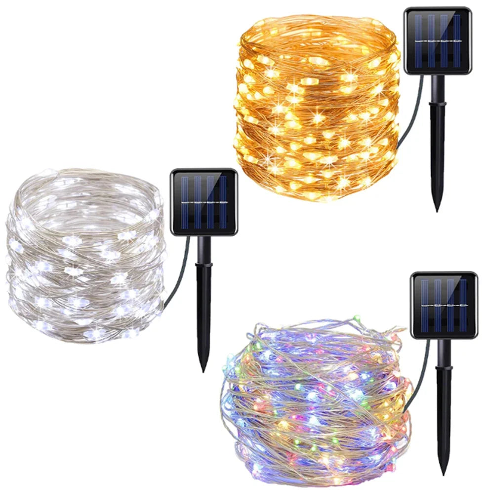 LED Solar String Fairy Lights Outdoor
