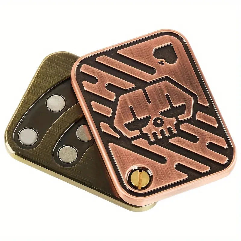 Metal Play Cards and Skull Push Slider EDC Fidget Toy
