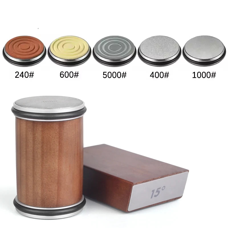 Professional Dual-Angle Knife Sharpening Kit | Roller Sharpener with Diamond Stones & Magnetic Holder