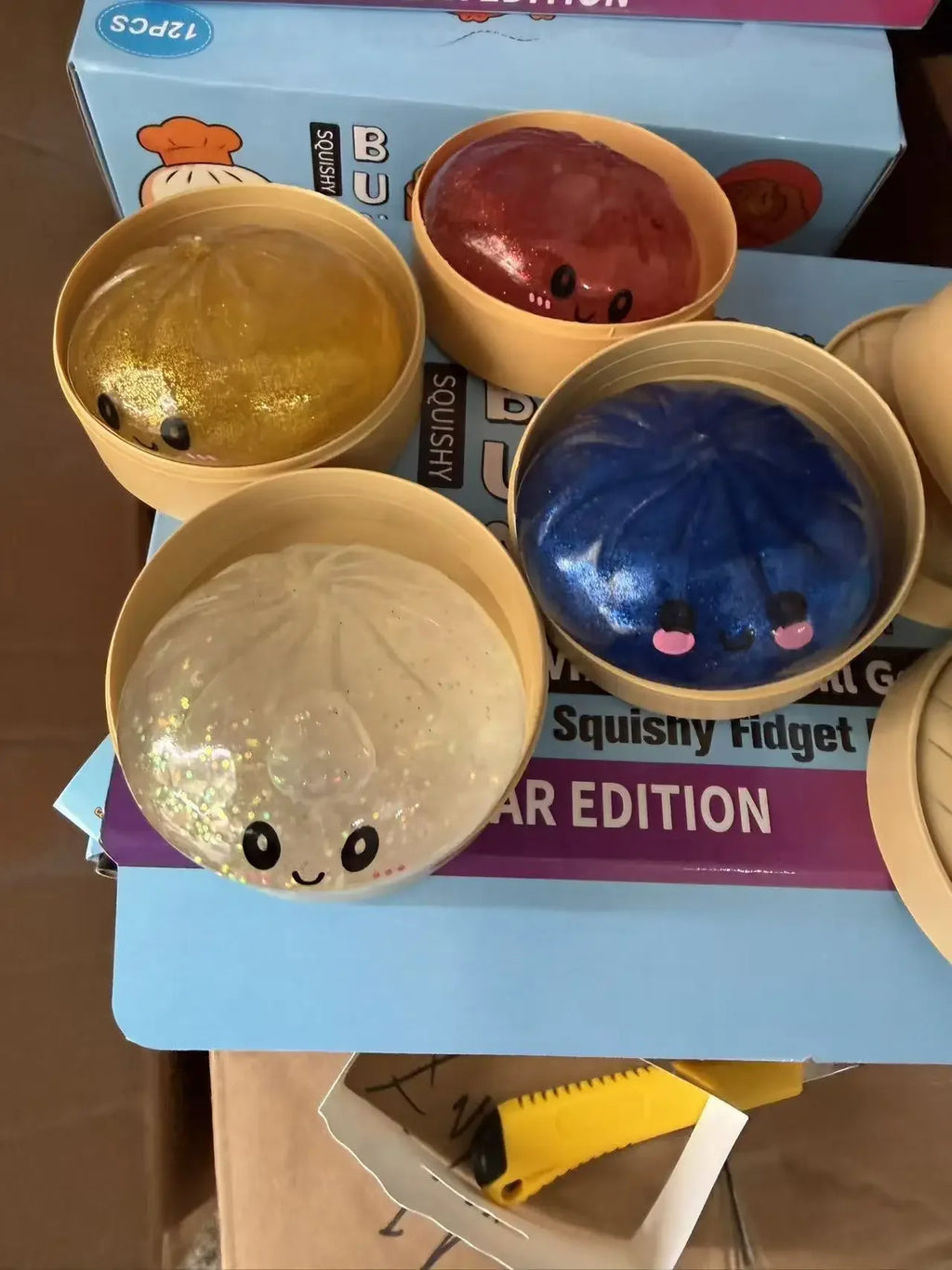 Halloween Ghost Dumpling Squishy Toy — Stress Relief Fidget with Steamer Set