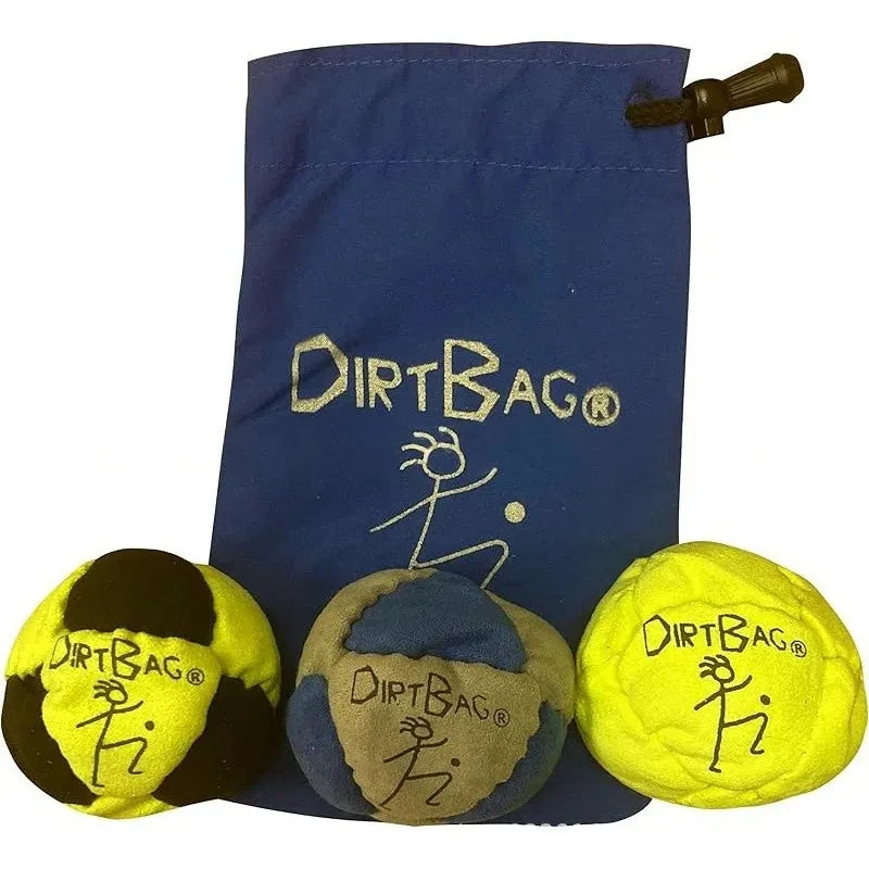 Classic Hacky Sack Single or 3-Pack | 8-Panel Footbag Set with Carry Pouch