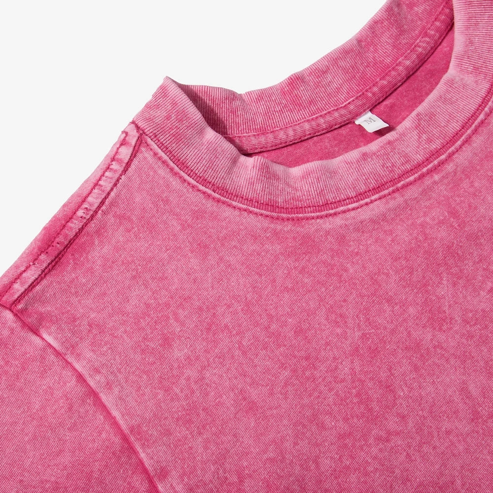 Women's Vintage Washed Crop T-Shirt – Soft 100% Cotton Streetwear Tee
