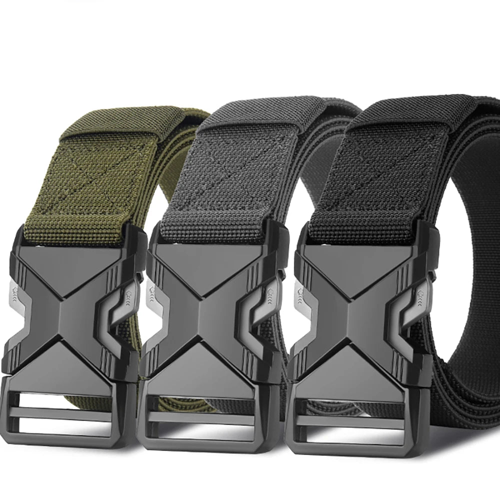 Men's Canvas Belt with Automatic Buckle — Casual, Everyday Style in 3 Colors