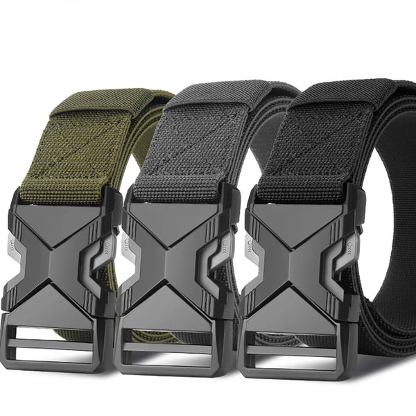 Men's Canvas Belt with Automatic Buckle — Casual, Everyday Style in 3 Colors