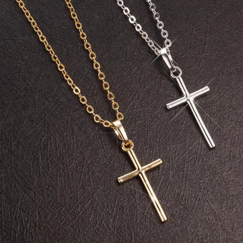Cross Necklace Silver and Gold