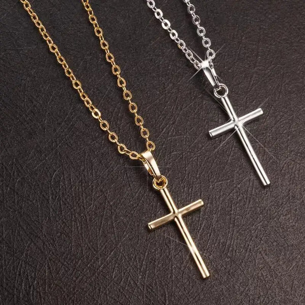 Cross Necklace Silver and Gold