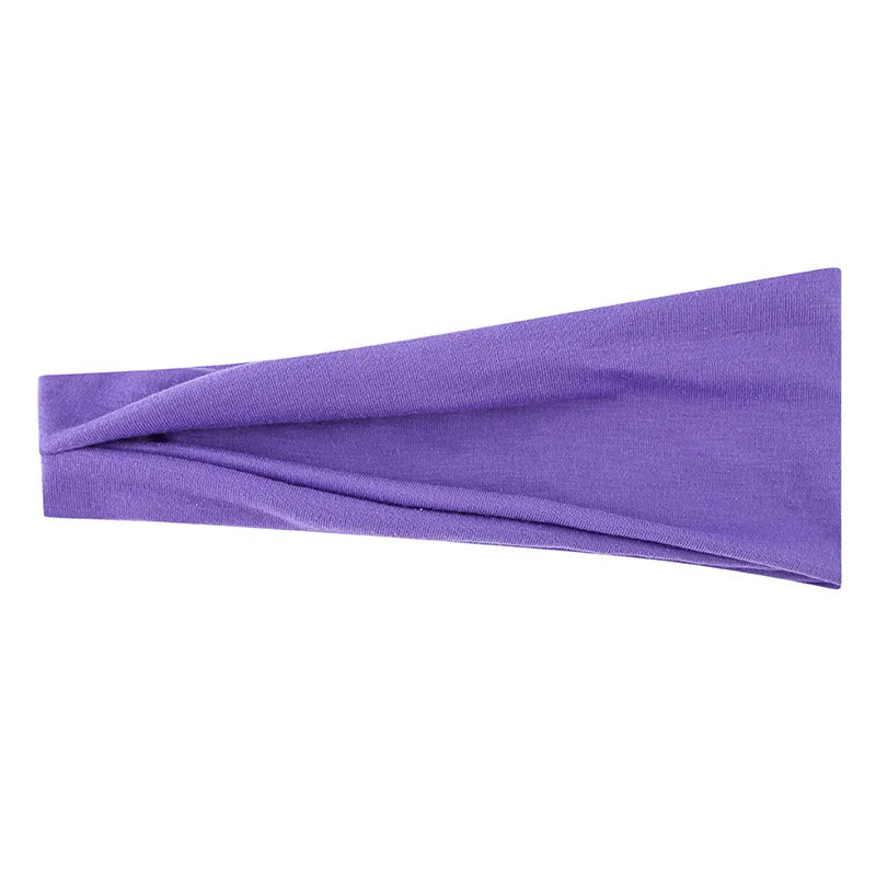 Women's Elastic Turban Headband — Solid Color Hair Wrap for Yoga, Makeup & Everyday Style | 22 Colors