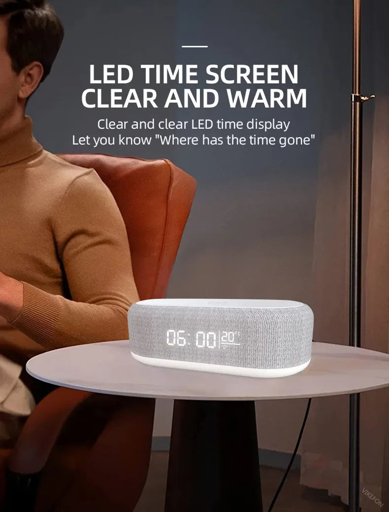 5-in-1 Wireless Charging Alarm Clock