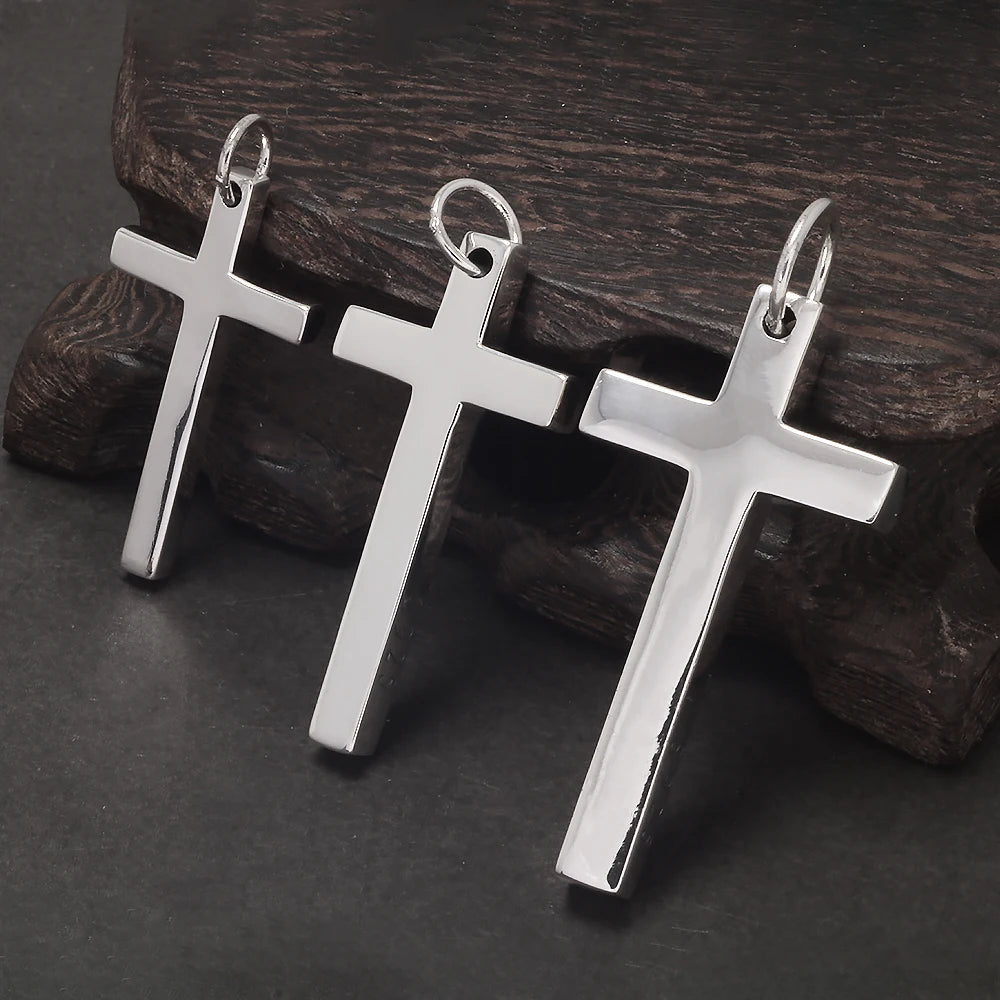 100% Solid S925 Sterling Silver Cross Pendant