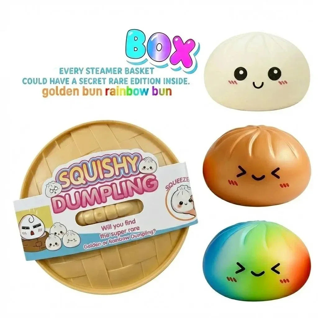 Halloween Ghost Dumpling Squishy Toy — Stress Relief Fidget with Steamer Set