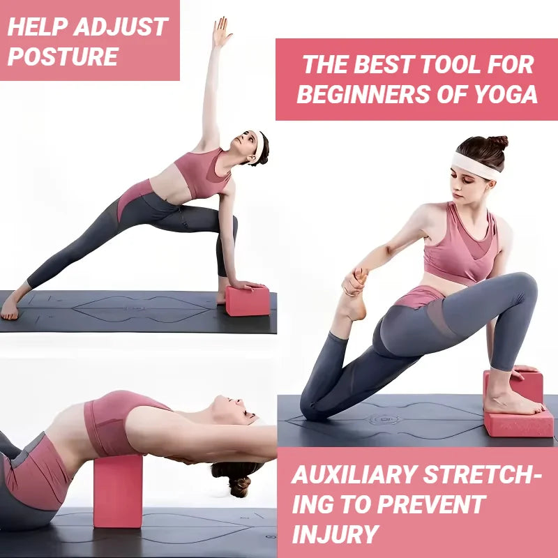 EVA Foam Yoga Blocks – Pilates & Stretching Support Bricks