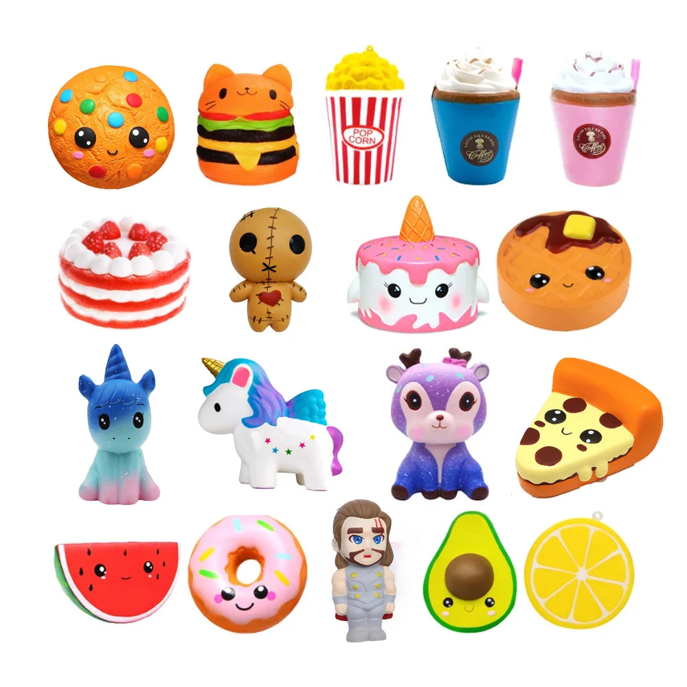 Squishy Slow-Rising Fidget Toy – Scented Ice Cream & Popcorn Stress Reliever