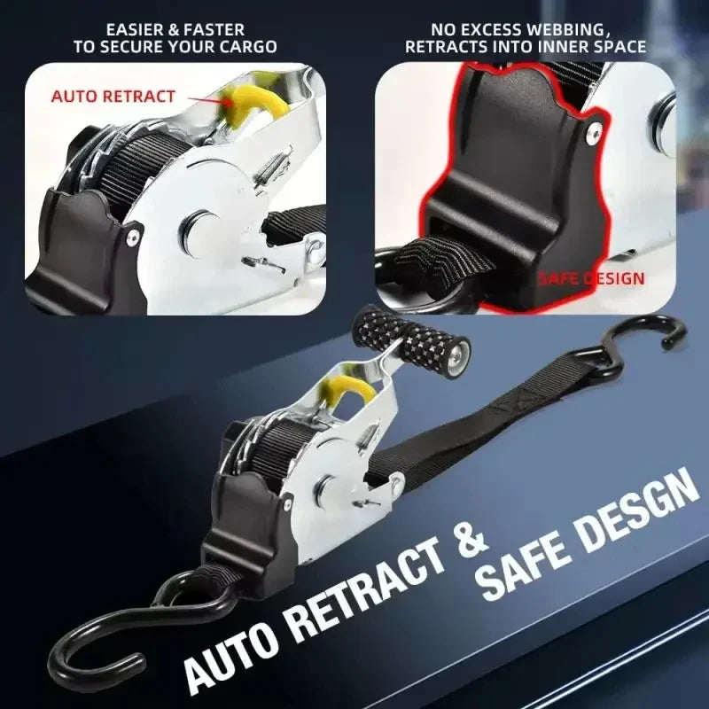 Heavy-Duty Cargo Tie-Down Straps