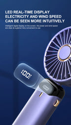 Portable Neck Fan with Phone Stand & LED Display