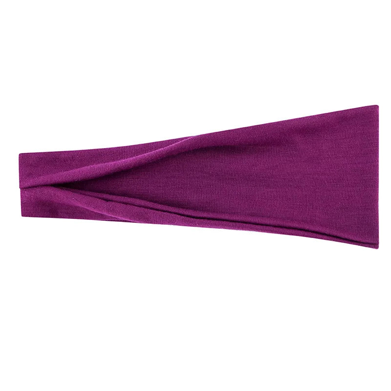 Women's Elastic Turban Headband — Solid Color Hair Wrap for Yoga, Makeup & Everyday Style | 22 Colors