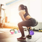 Vinyl Coated Cast Iron Kettlebell Set – 5, 10 & 15 lb Full Body Strength Training