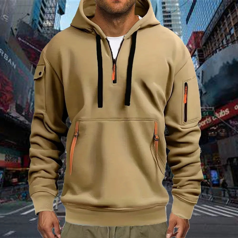 Men's Everyday Fleece Hoodie — Zip Pocket, Pull Rope & Plus Sizes Available