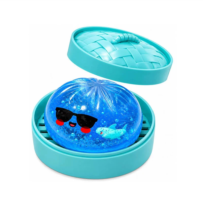 Halloween Ghost Dumpling Squishy Toy — Stress Relief Fidget with Steamer Set