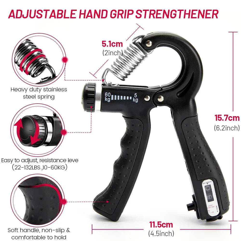 60kg Adjustable Hand Grip Strength Strengthener