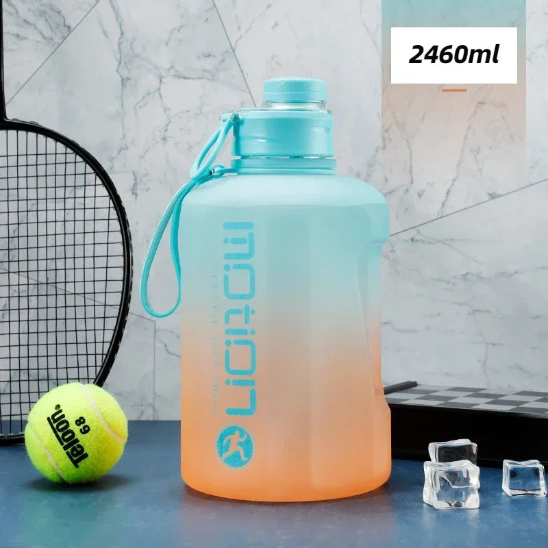 2L Sports Water Bottle with Straw & Hydration Scale — BPA-Free | 1.6L & 2.4L