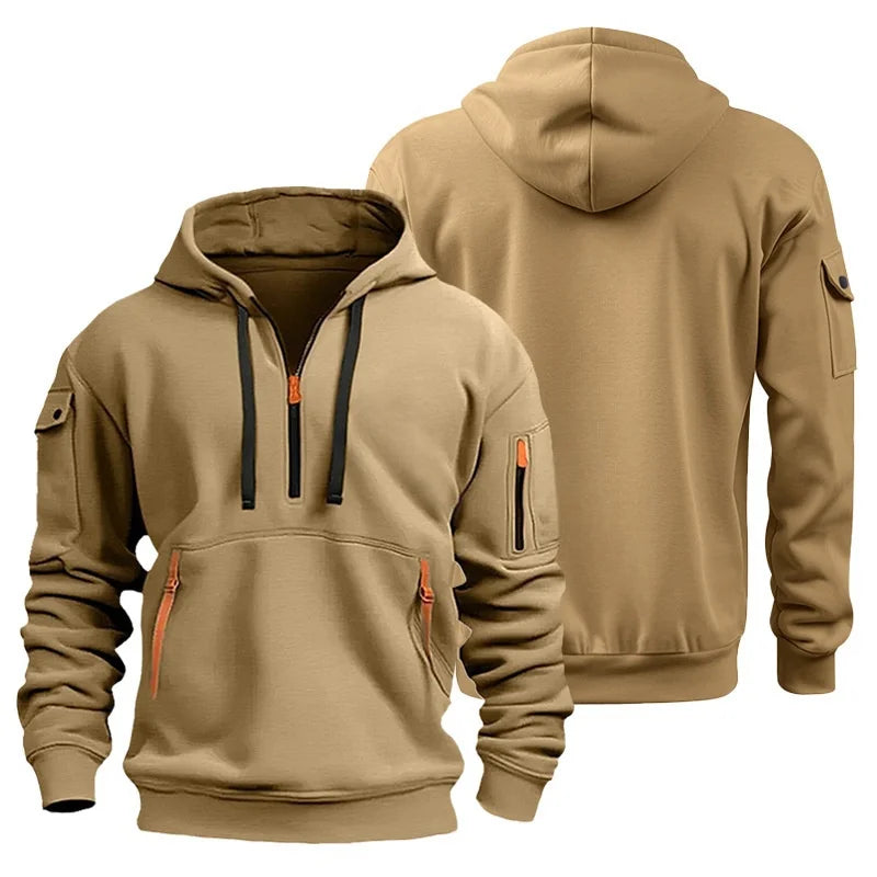 Men's Everyday Fleece Hoodie — Zip Pocket, Pull Rope & Plus Sizes Available