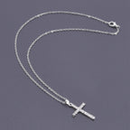 Cross Rhinestone Pendant Necklace