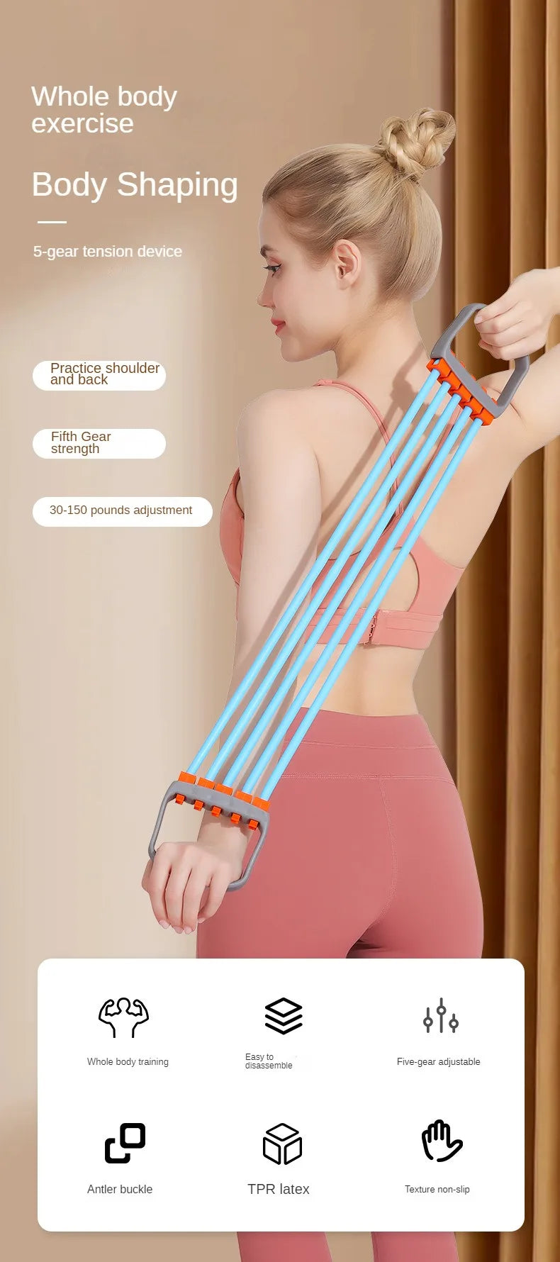 Adjustable Resistance Bands with Grips