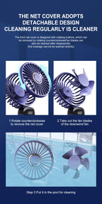 Portable Neck Fan with Phone Stand & LED Display
