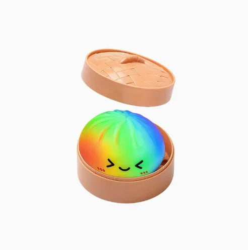 Halloween Ghost Dumpling Squishy Toy — Stress Relief Fidget with Steamer Set