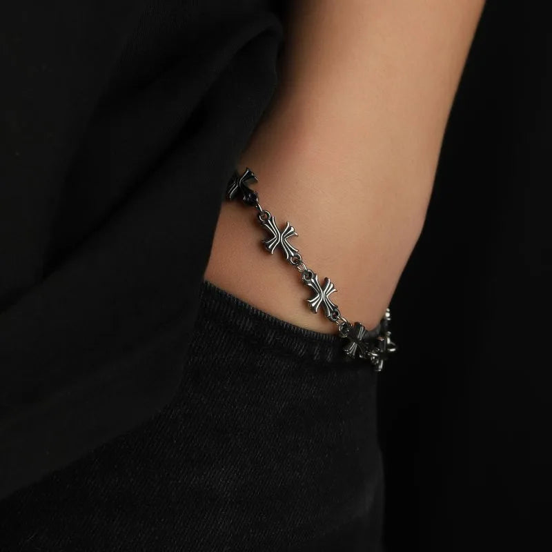 Punk Chain with Cross Necklace