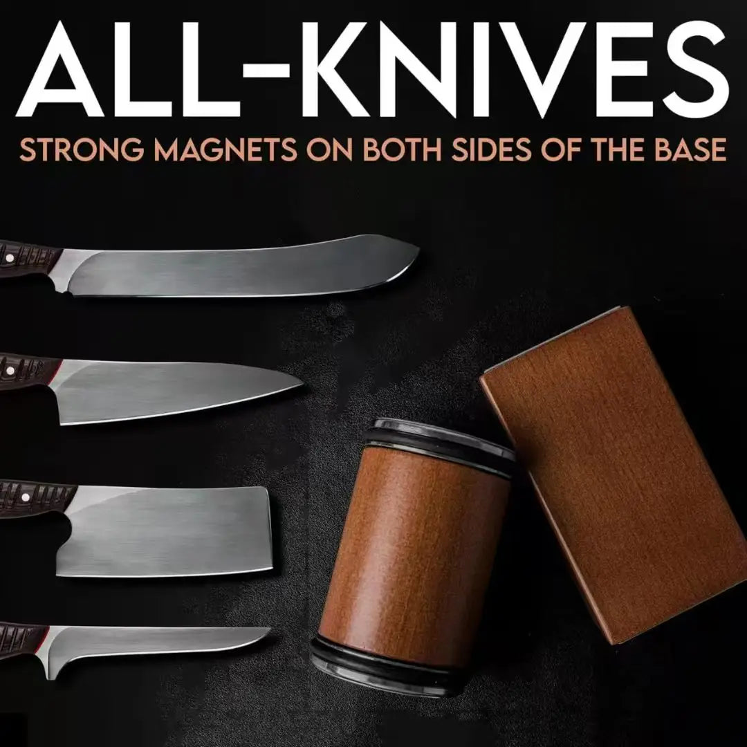 Professional Dual-Angle Knife Sharpening Kit | Roller Sharpener with Diamond Stones & Magnetic Holder