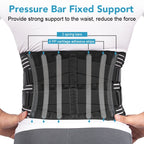 Back Brace for Lower Back Pain – 6-Stay Lumbar Support Belt