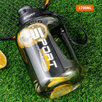 Large Capacity Sports Water Bottle with Straw — BPA-Free, 1.2L to 2.5L