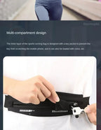 Running Belt with Phone Holder — Waterproof Sports Waist Pack with Reflective Strips