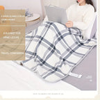 Wearable Flannel Shawl Blanket — Cozy Wrap for Home, Office & Travel