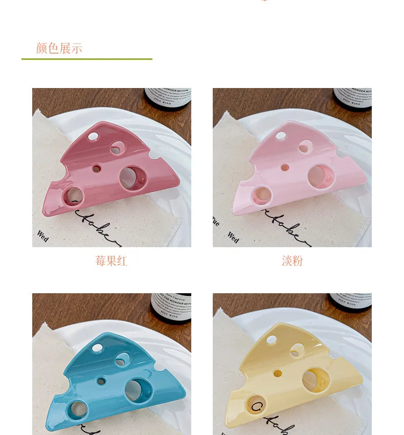 Women's Claw Hair Clips Cute Cheese Hair Accessories