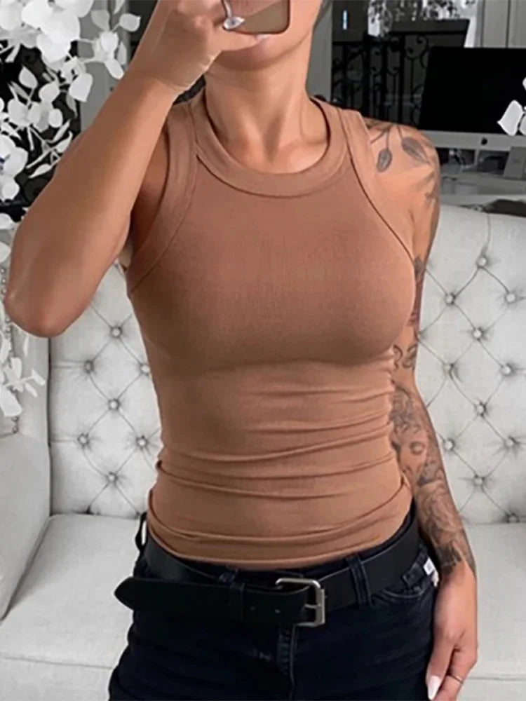 Women's Ribbed Tank Top – Sleeveless Summer Camisole