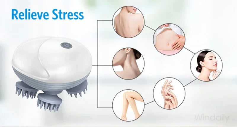Electric Scalp & Body Massager – Deep Tissue Kneading