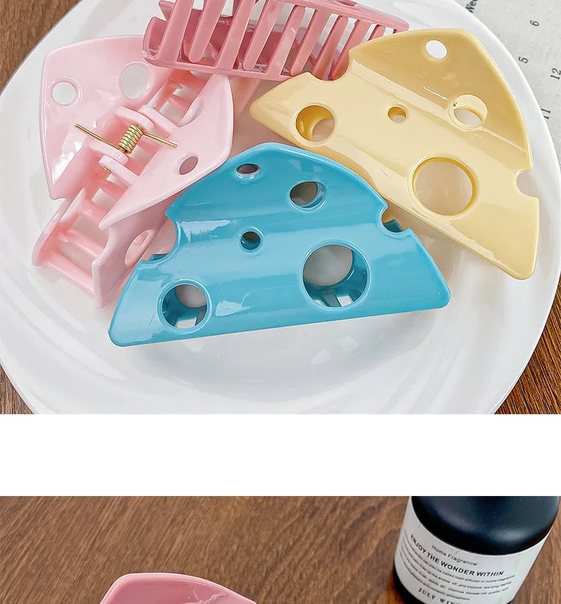Women's Claw Hair Clips Cute Cheese Hair Accessories