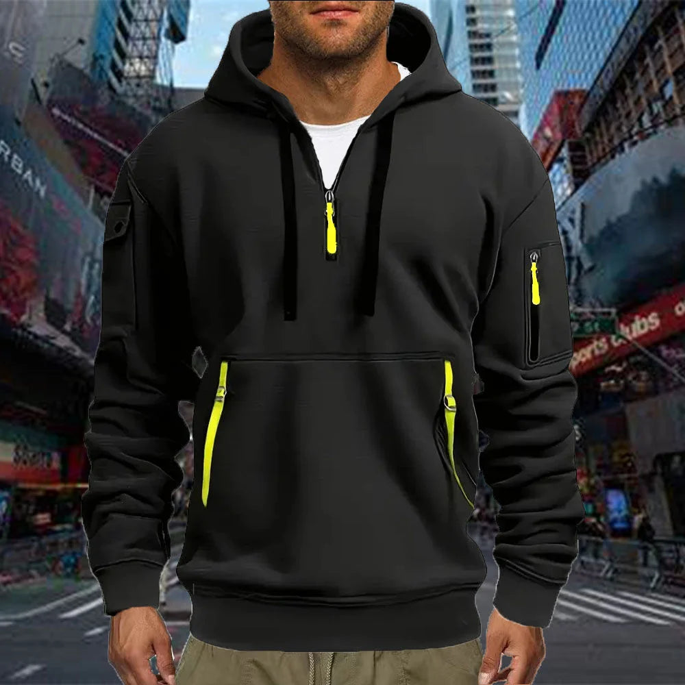 Men's Everyday Fleece Hoodie — Zip Pocket, Pull Rope & Plus Sizes Available